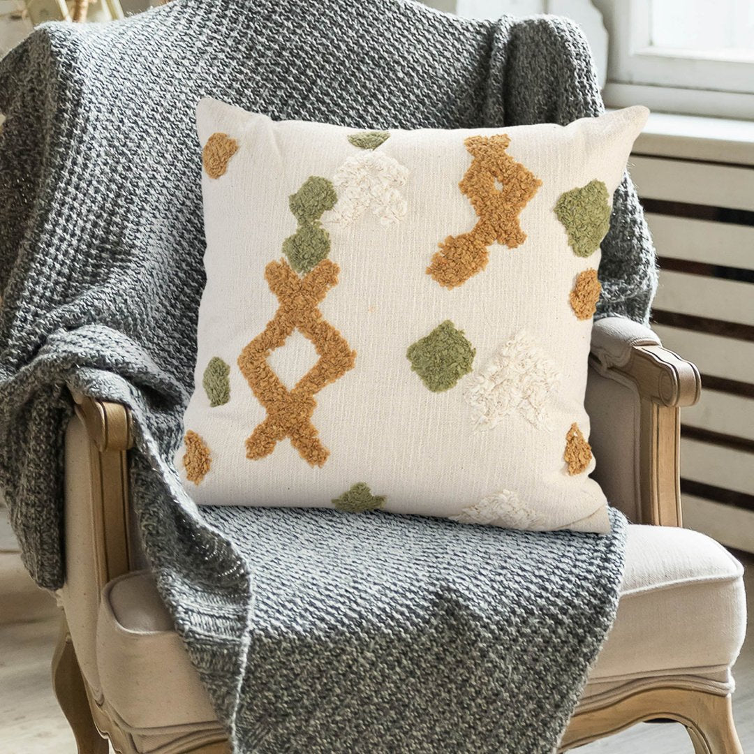 Colours of India Tufted Cushion Cover - Sashaa World