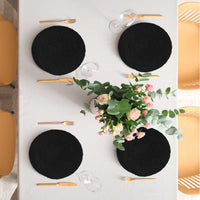  Black Jute Placemats - Sashaa World 
