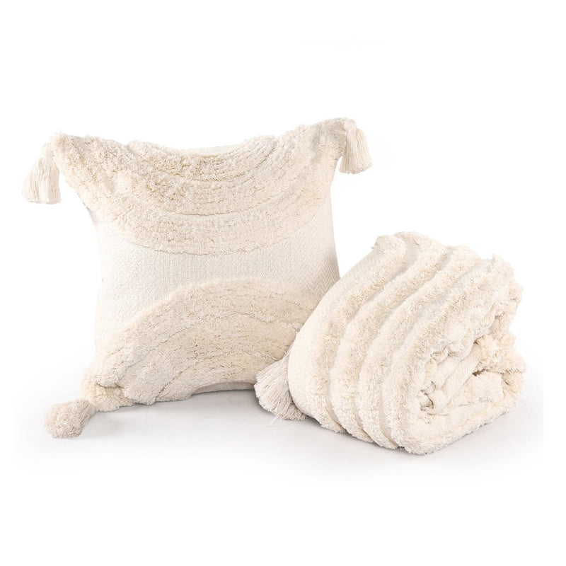 Cotton Tufted Throw Blanket