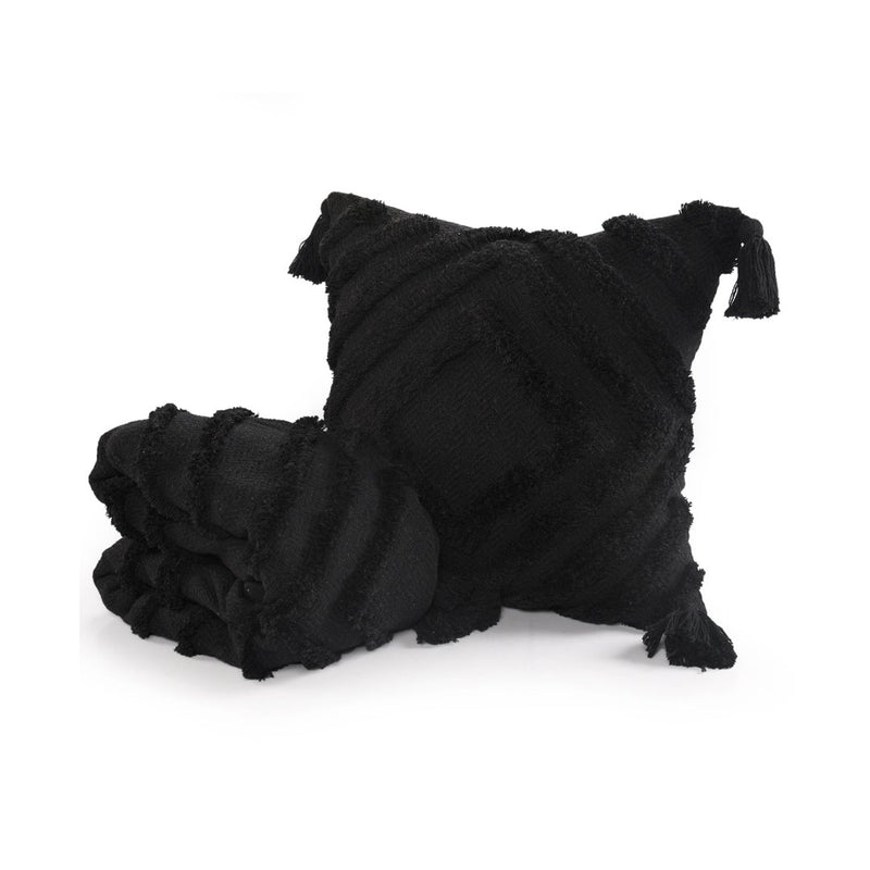 Cotton Tufted Throw Blanket