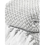 Chevron Sofa Throw with Tassels