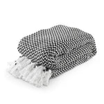 Chevron Sofa Throw with Tassels