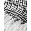 Chevron Sofa Throw with Tassels