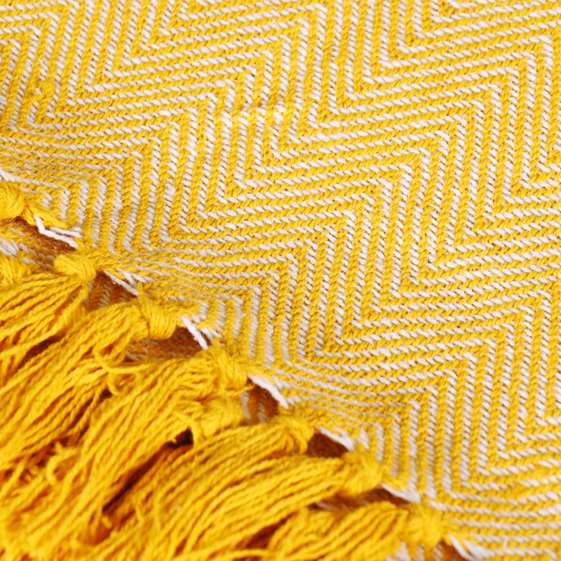Yellow-White XL Throw
