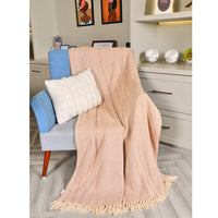 Beige-White XL Throw