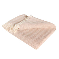 Beige-White XL Throw