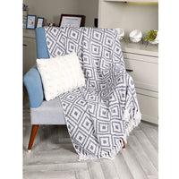 Diamond Pattern Woven Throw