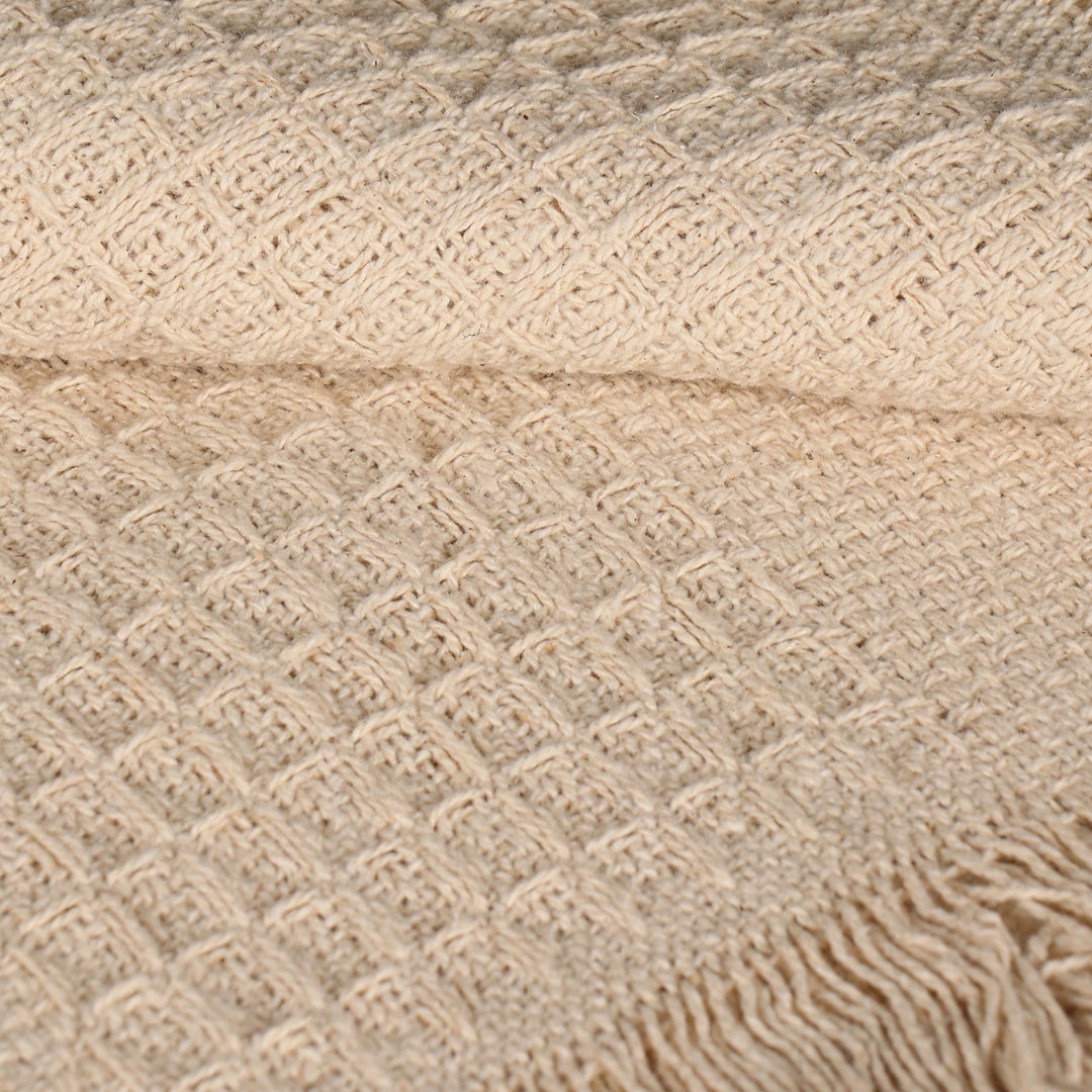 Neutral Cotton Throw