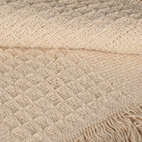 Neutral Cotton Throw- Sashaaworld