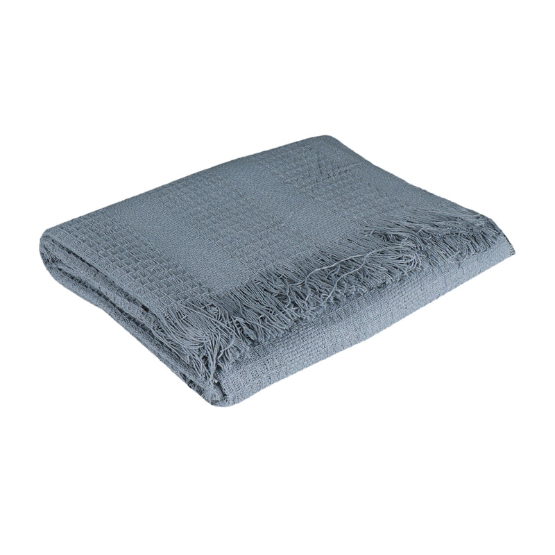Grey-Blue Cotton Throw