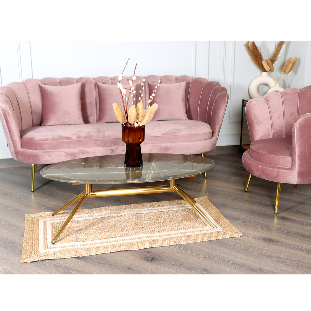 Rectangular Jute Rug with White Accents - Sashaaworld