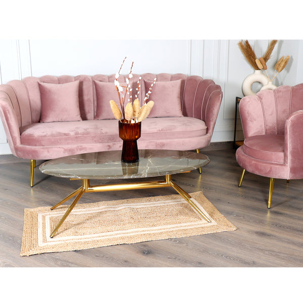 Rectangular Jute Rug with White Accents - Sashaaworld