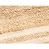 Rectangular Jute Rug with White Accents