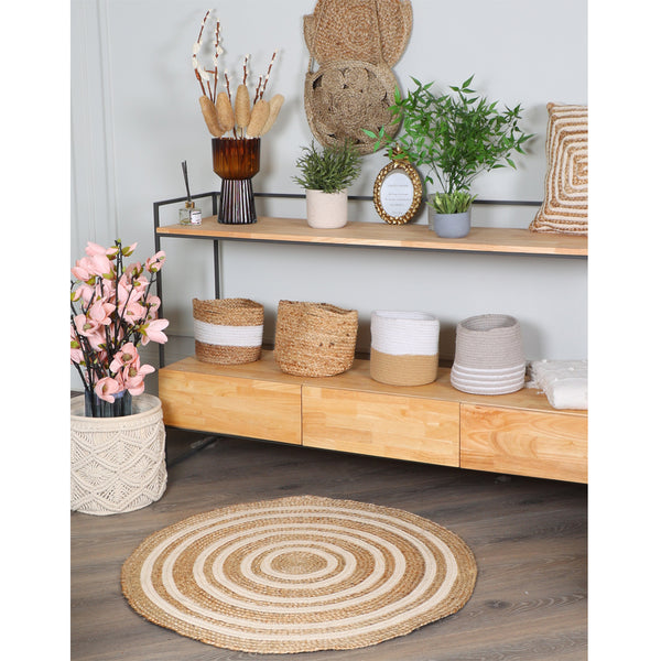 Round Jute Rug- sashaaworld