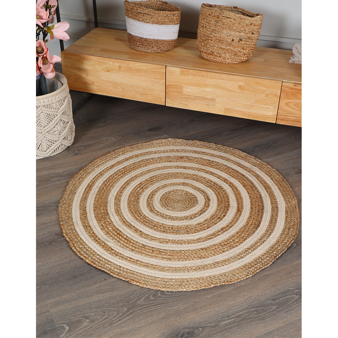 Round Jute Rug- sashaaworld