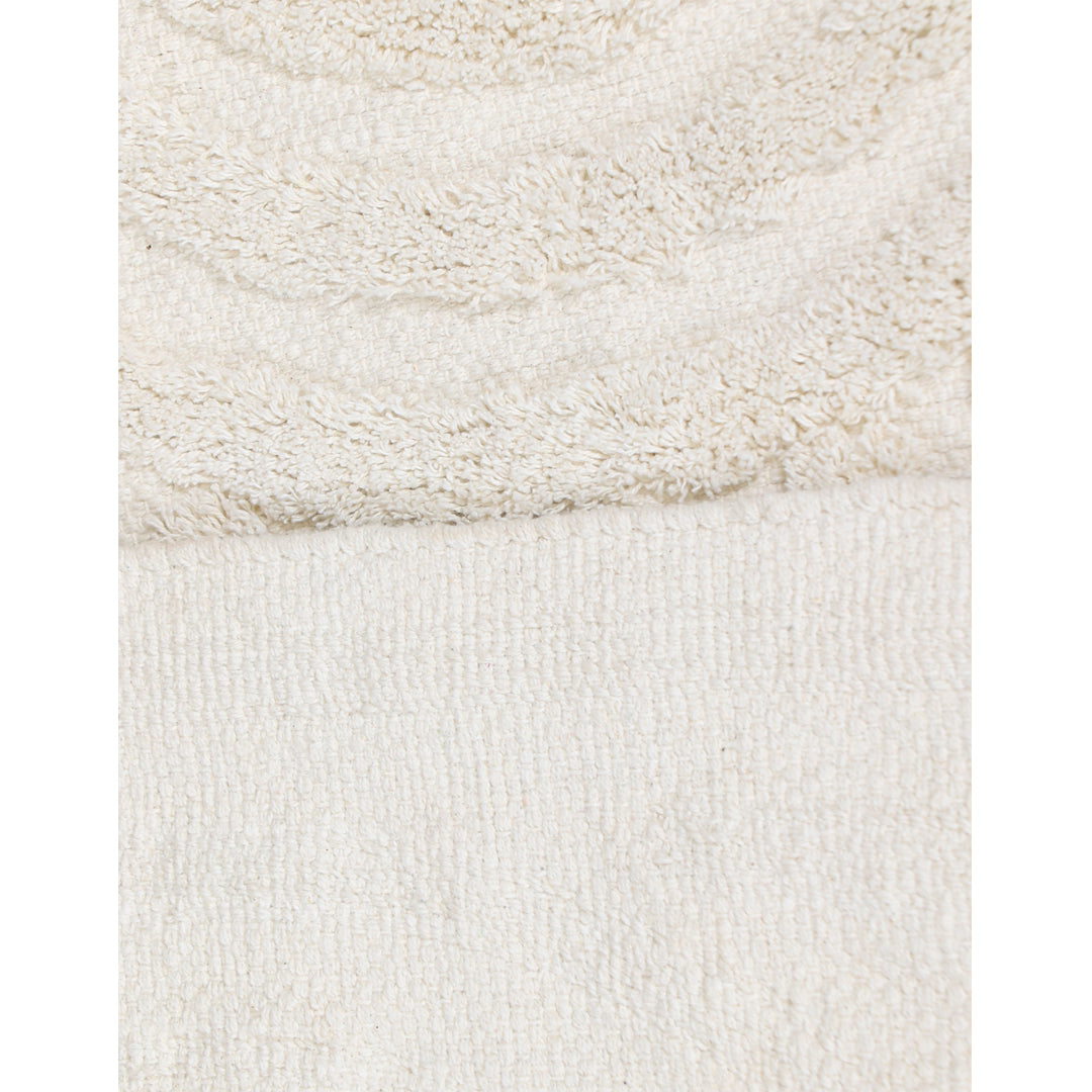 Cotton Tufted Rug in Ivory - Sashaa World
