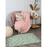 Cotton Tufted Rug in Green