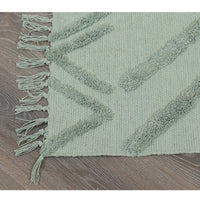 Cotton Tufted Rug in Green