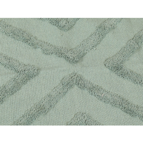 Cotton Tufted Rug in Green- Sashaa World