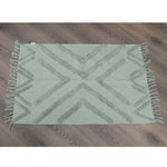 Cotton Tufted Rug in Green