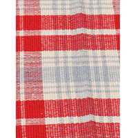 Red & White Check Rug