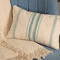 Blue-Striped Lumbar Cushion