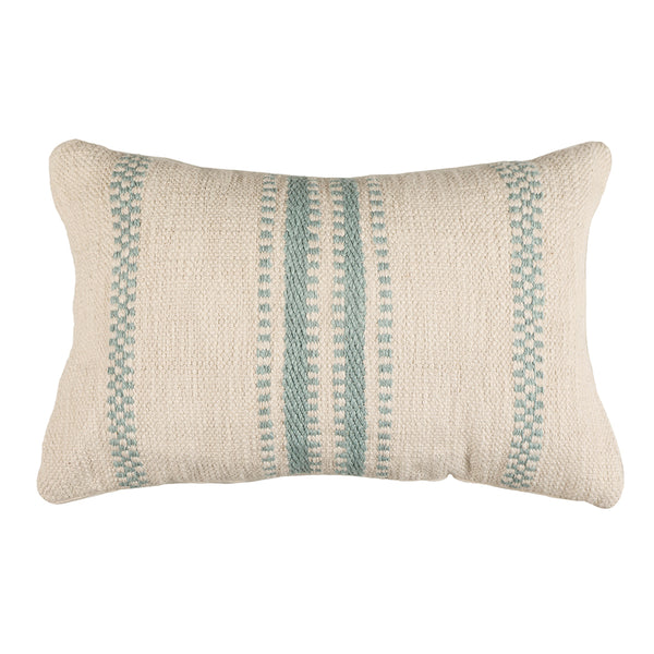 Blue-Striped Lumbar Cushion- Sashaa World
