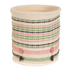 Multi-coloured Striped Storage Basket