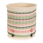 Multi-coloured Striped Storage Basket