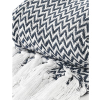 Chevron Sofa Throw with Tassels