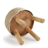 Circle of Life Jute Stool- White