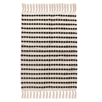 Black Striped Scatter Rug