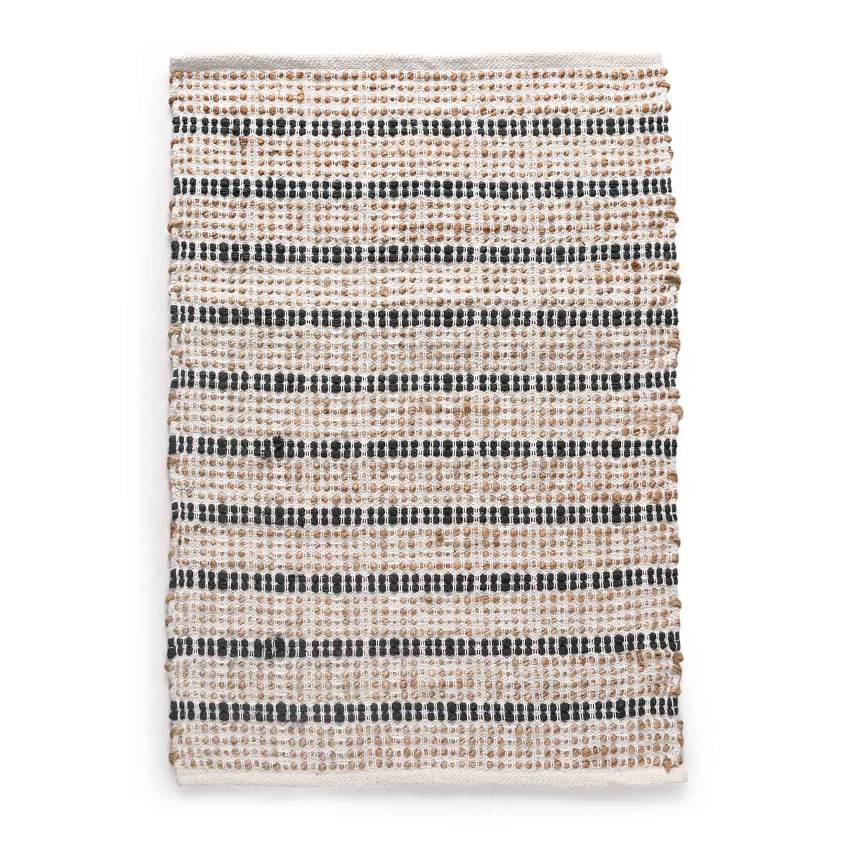 Jute and Cotton Striped Rug