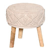 Natural Macramé Stool - Sashaaworld