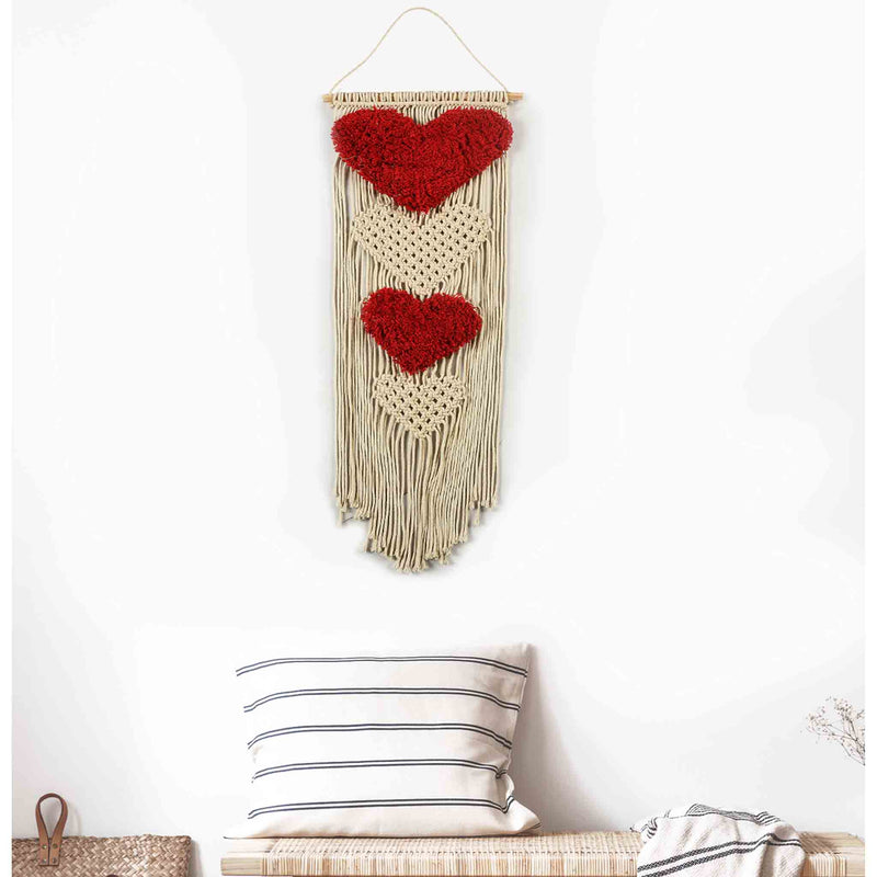 Red Heart Tufted Wall Hanging