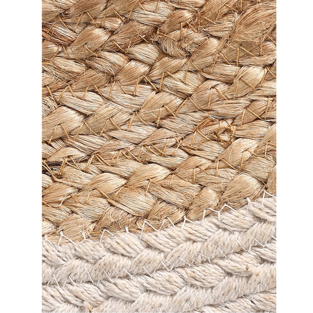 Round Jute Rug With Tassels- sashaaworld