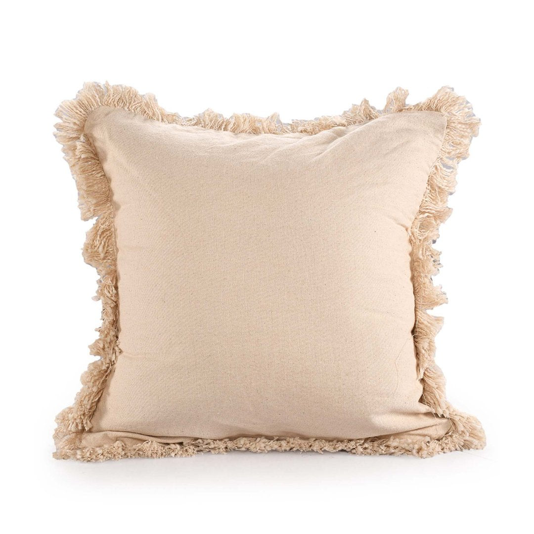 Printed Cushion with Fringe Cover