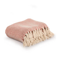 Spring-Hued Chevron Throw Blush Pink- sashaaworld