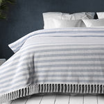 Striped Cotton Throw Bedcover