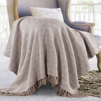 Nature-Inspired Herringbone Throw Blanket