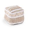 Beige Tasseled Ottoman