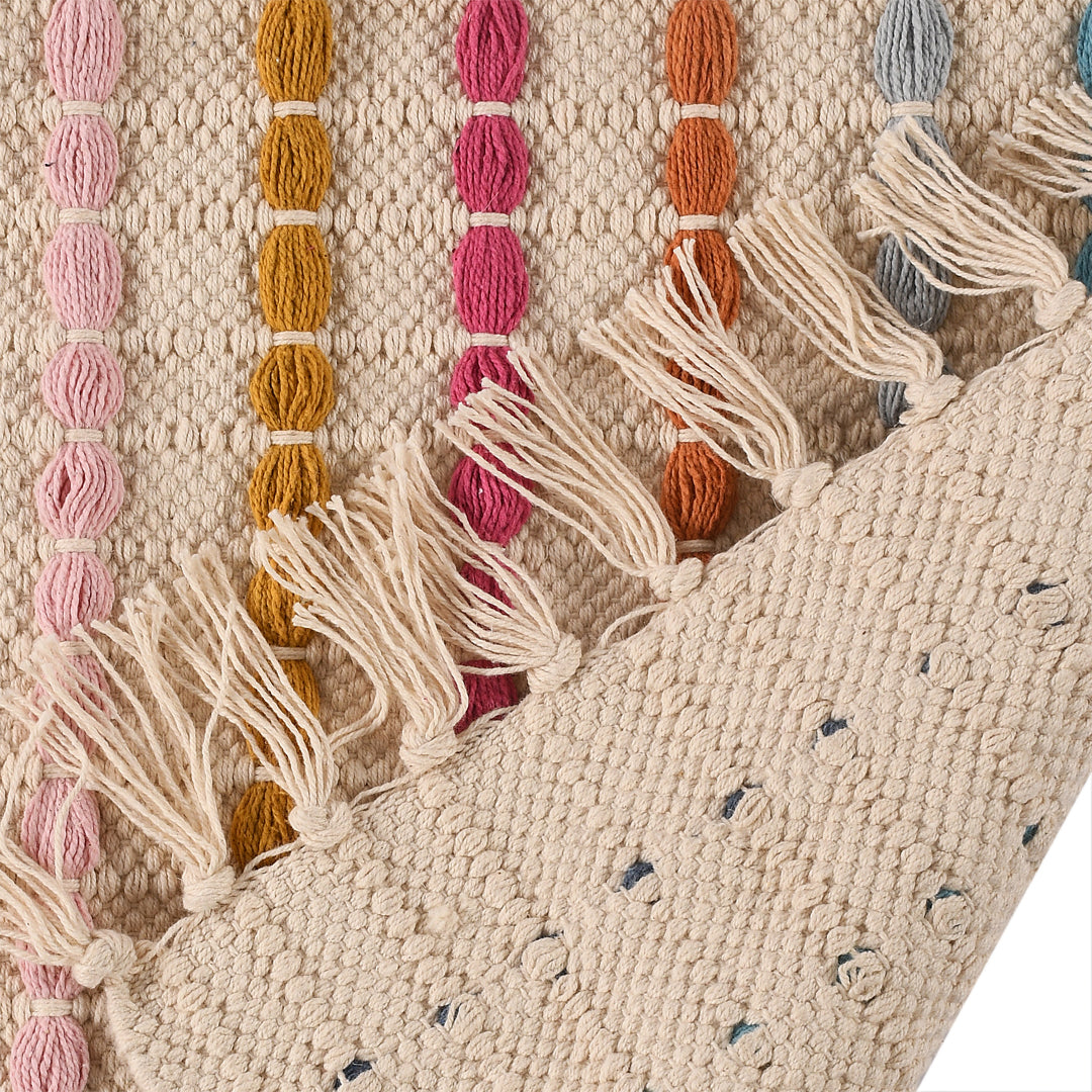 Multi-Coloured Striped Rug