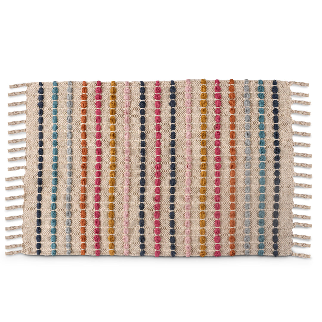 Multi-Coloured Striped Rug