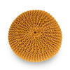 Knitted Pouf in Mustard