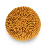 Knitted Pouf in Mustard