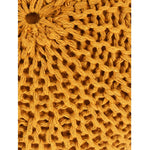 Knitted Pouf in Mustard
