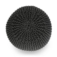 Knitted Pouf in Dark Grey - Sashaa World