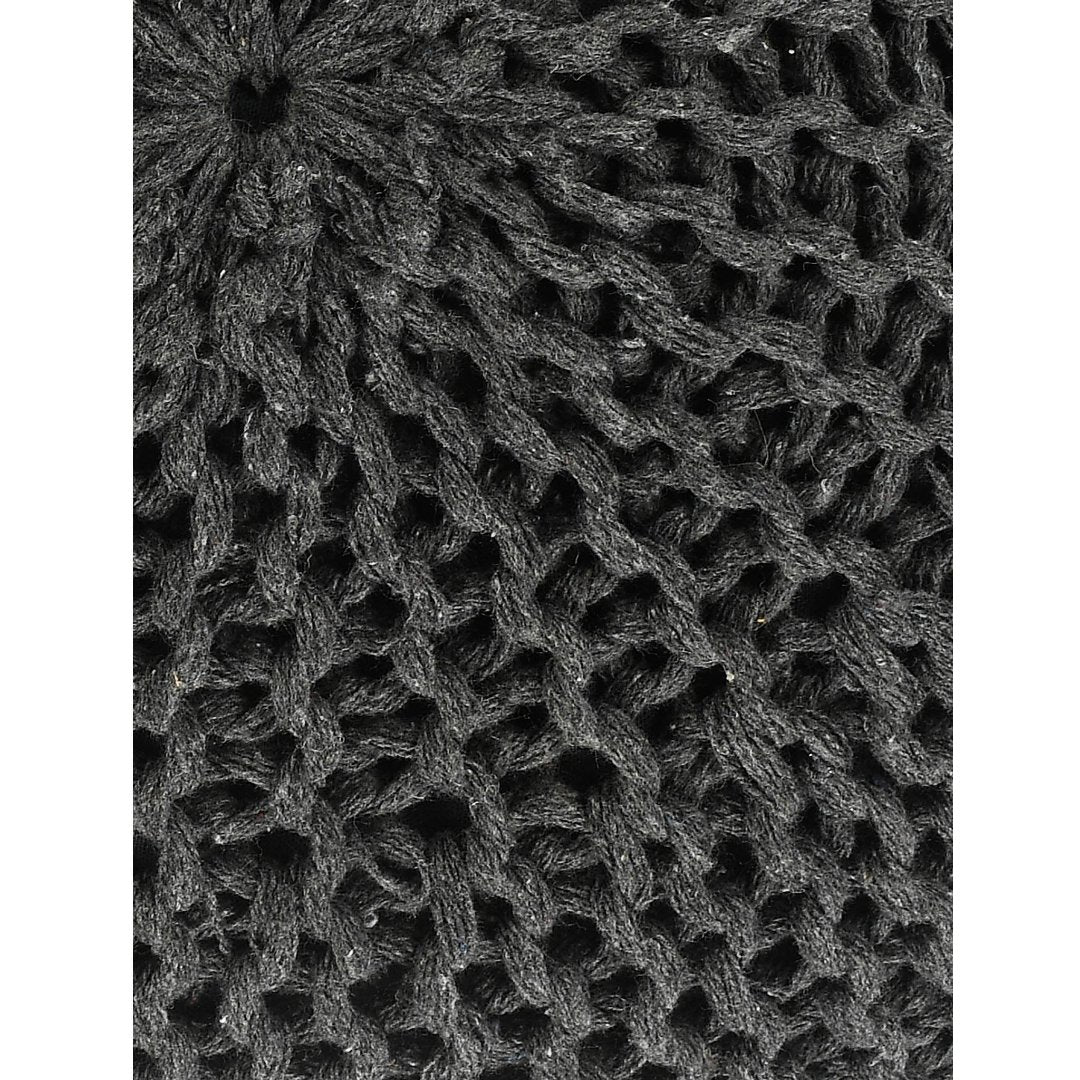 Knitted Pouf in Dark Grey - Sashaa World 