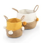 Playful Pompom Baskets Set of 2