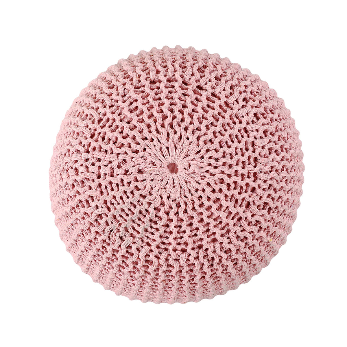 Knitted Pouf Pink